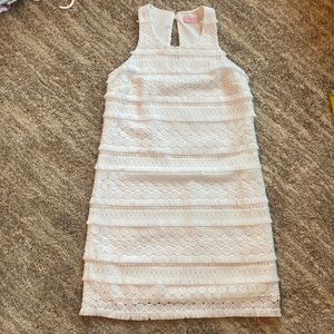 White lace pattern Lilly Pulitzer dress!